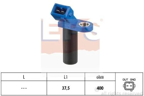 Датчик положення колінвалу Ford C-MAX/Focus 1.3-1.6 i 03-/Volvo C30/S40/V50 1.6 i 05-12 EPS 1.953.304