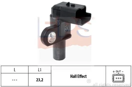 Датчик положення розподільного валу Fiat Scudo/Citroen Jumper/Peugeot Boxer 2.0/2.2HDi/JTD 01- EPS 1.953.332
