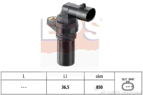 Датчик положення колінвалу Fiat Doblo 1.3D/JTD/Opel Combo 1.3 CDTI 04- EPS 1.953.407