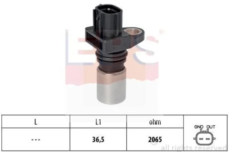 Датчик положення колінвалу Mini (R50/R53) 03-06/Nissan X-Trail 2.2 Di 01-05 EPS 1.953.417