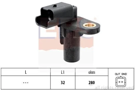 Датчик положення колінвалу Renault Trafic/Opel Vivaro 2.0i 01- EPS 1.953.579