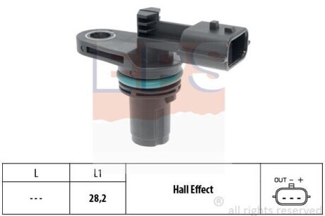 Датчик положення розподільного валу Renault Kangoo 1.5DCi 01- EPS 1.953.616