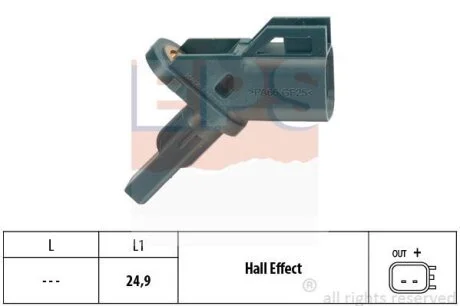 Датчик ABS (передній) Ford Mondeo 1.4-2.5 07- EPS 1960002