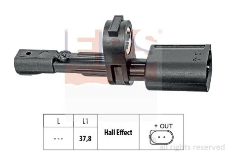 Датчик ABS (задній) Audi A3/Man TGE/Seat Leon/Skoda Octavia/SuperB/VW Golf 12- /Caddy III- IV EPS 1.960.017