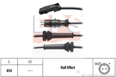 Датчик ABS (задній) Renault Megane II/Scenic II 1.4-2.0 02- EPS 1.960.052