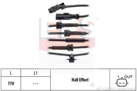 Датчик ABS (передній) MB Citan/Renault Kangoo 1.2/1.5 dCi/1.6 16V 08- EPS 1.960.148