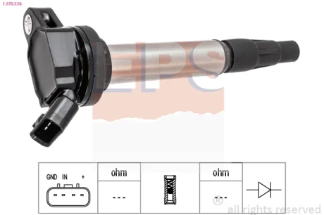 Котушка запалювання Toyota Avensis/Rav 4/Prius 1.6-2.0 08- EPS 1.970.536