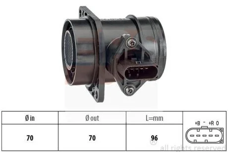 Витратомір повітря VW T5/Caddy III 1.9TDI/SDI 03- EPS 1.991.509