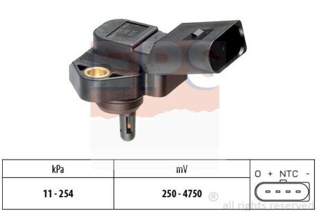 Датчик тиску наддува VW LT 2.8TDI 01-06/T4 2.5TDI 95-03 EPS 1.993.012