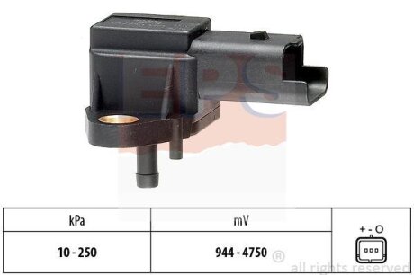 Датчик тиску наддува Fiat Scudo 2.0JTD 99-/ Citroen Jumpy/Peugeot Expert 2.0HDi 99-06 EPS 1.993.030