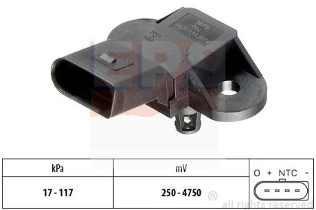 Датчик тиску наддува VW Caddy II/III 1.4/1.6i 96- EPS 1.993.072