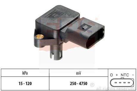 Датчик тиску наддува VW Caddy II 1.6 95-00 EPS 1.993.084