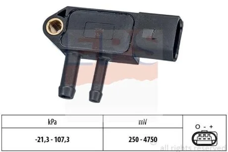 Датчик тиску вихлопних газів VW Caddy/T5/Crafter 1.6/2.0TDi 09- EPS 1.993.266