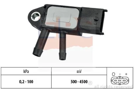 Датчик тиску вихлопних газів Volvo C30/C70/S40/S60/S80/V40/V50/V70/XC60/XC70 06-18 EPS 1.993.291