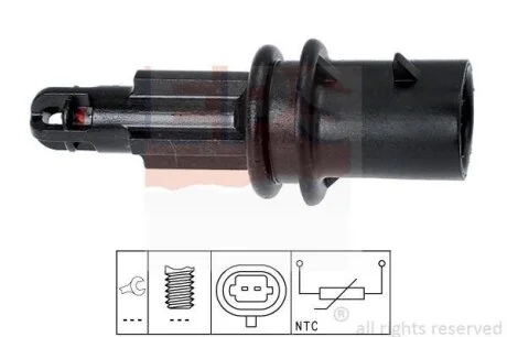 Датчик температури впуску повітря Opel Astra F/G/H/ Combo 1.4-1.8 98-14 EPS 1.994.033