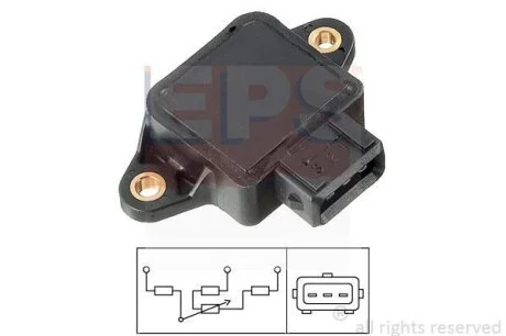 Датчик положення заслонки дросельної Chevrolet/Citroen/Fiat/Gaz/Kia/Opel/Peugeot/Uaz EPS 1.995.002