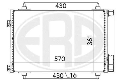 Радиатор кондиционера ERA 667013
