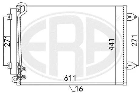 Радиатор кондиционера ERA 667044