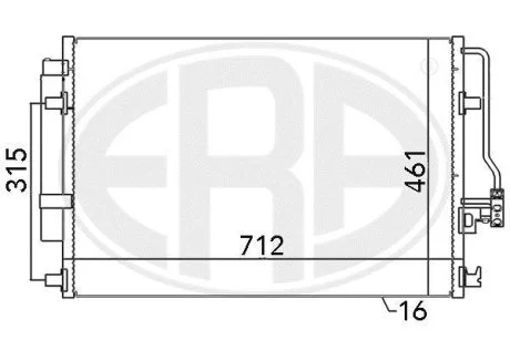 Радиатор кондиционера ERA 667110