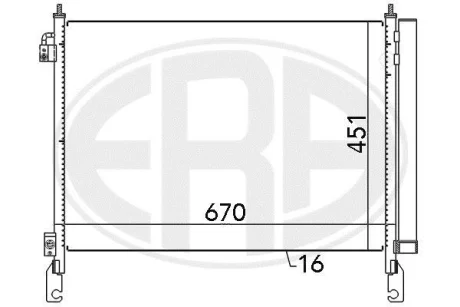 Радіатор кондиціонера ERA 667147