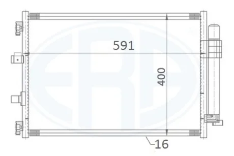 Радіатор кондиціонера ERA 667176