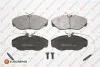 Колодки тормозные дисковые (комплект 4 шт) EUROREPAR 1617280480 (фото 1)