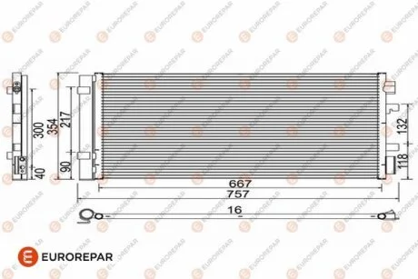 Конденсер кондиціонера EUROREPAR 1618099780