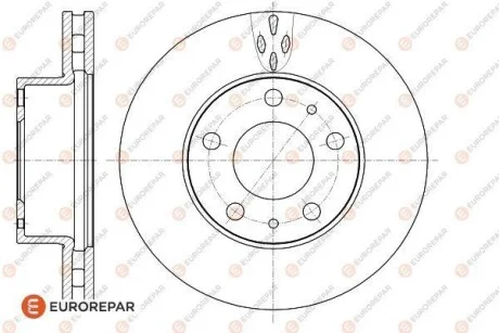 Диск тормозной передний (кратно 2) Jumper3-Boxer3 DIAM 280 EP 28 PSA Eurorepar EUROREPAR 1618865280