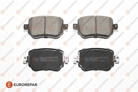 Колодки тормозные дисковые (комплект 4 шт.) EUROREPAR 1639376780