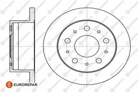 Диск тормозной задний (кратно 2) Jumper3-Boxer3 DIAM 280 EP 16 PSA Eurorepar EUROREPAR 1642766780