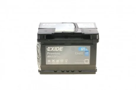 АКБ 6СТ-61 R+ (пт600) (необслуж) (низкий) Premium Exide EXIDE EA612