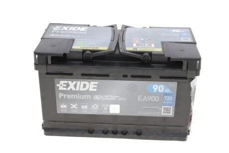 АКБ 6СТ-90 R+ (пт720) (необслуж)(315х175х190) Premium Exide EXIDE EA900