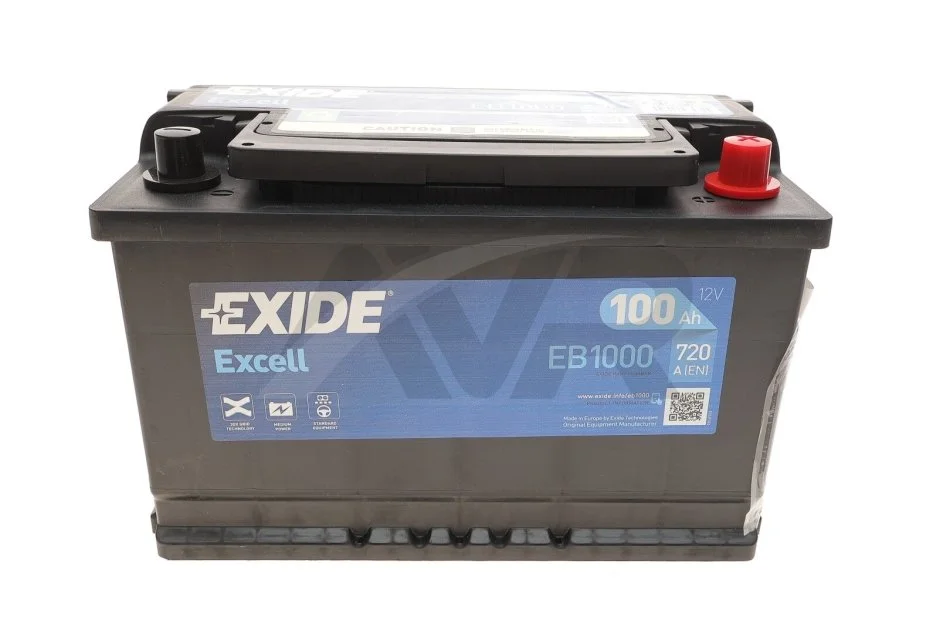 Стартерна батарея (акумулятор) EXIDE EB1000 (фото 1)