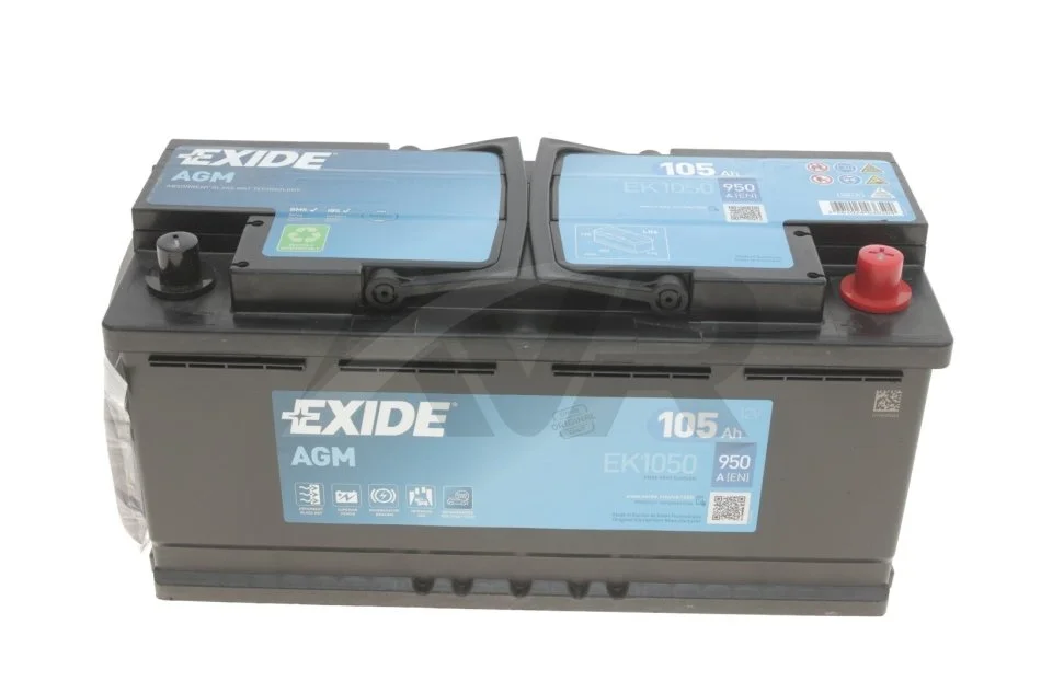 Стартерная батарея (аккумулятор) EXIDE EK1050 (фото 1)