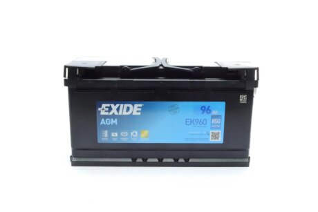 АКБ 6СТ-96 R+ (пт850) (необслуж) AGM (Start/Stop) EXIDE EK960