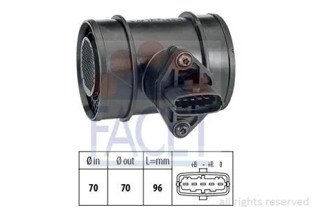 Расходомер воздуха (5 конт.) OPEL ASTRA G 2.2DTI 02-05 (10.1290) Facet FACET 101290