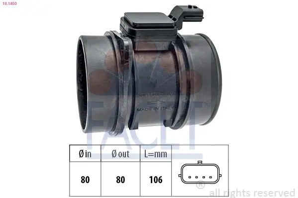 Витратомір повітря Master/Movano 2.3dCi 10- (10.1450) Facet FACET 101450 (фото 1)