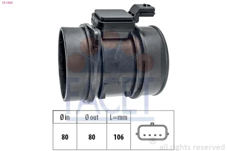 Витратомір повітря Master/Movano 2.3dCi 10- (10.1450) Facet FACET 101450