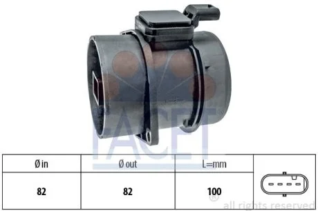 Расходомер воздуха Sprinter/Vito OM651/OM646 (10.1455) Facet FACET 101455