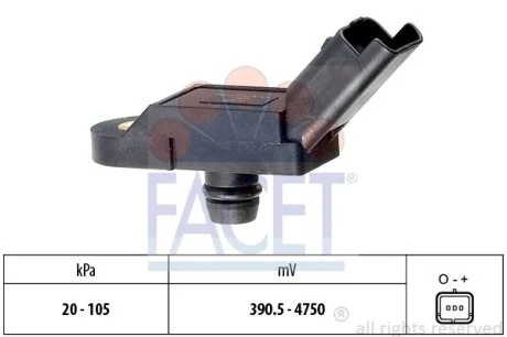Датчик тиску наддуву (3 конт.) Citroen BERLINGO/JUMPY 1.1-3.0 87- Facet FACET 10.3005