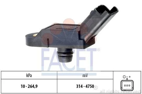 Датчик давления наддува Citroen C4/C5 / Peugeot 207/308 1.6 i 06-> Facet FACET 10.3164