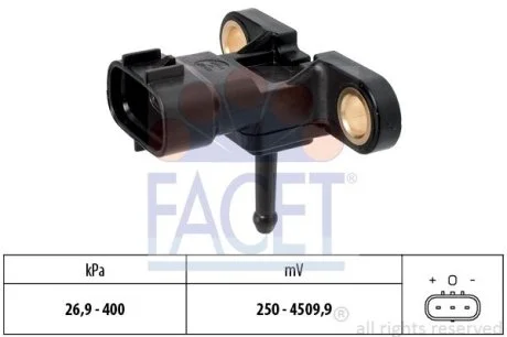 Датчик давления наддува Mazda 6 2.2 mzr-cd (09-12) Facet FACET 10.3198