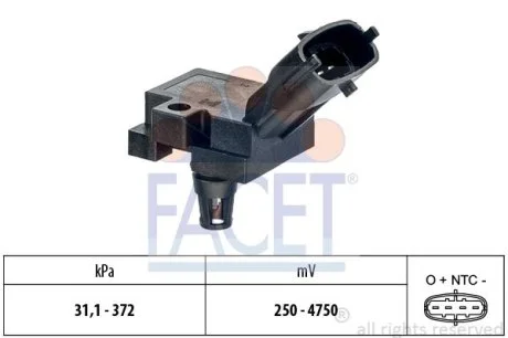 Датчик давления наддува Volvo S60 ii d3 (12-15) Facet FACET 10.3248