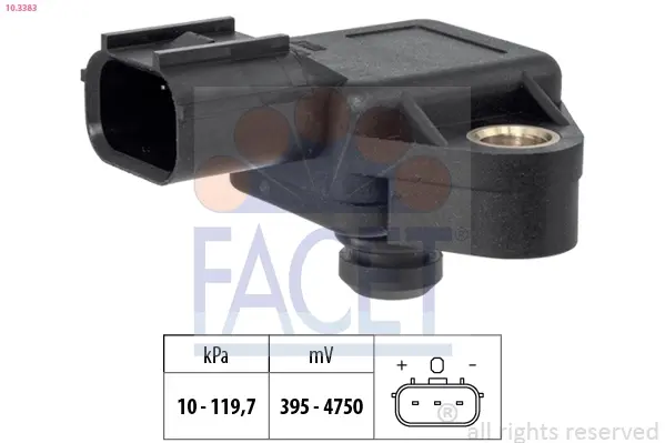 Датчик тиску наддуву (MAP) Mazda CX-5 (12-) 2.0i, 2.5i/Mitsubishi Outlander (06-) 3.0i (10.3383) Facet FACET 103383 (фото 1)