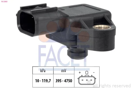 Датчик тиску наддуву (MAP) Mazda CX-5 (12-) 2.0i, 2.5i/Mitsubishi Outlander (06-) 3.0i (10.3383) Facet FACET 103383