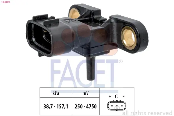 Датчик тиску вихлопних газів Lexus GX / Toyota Land Cruiser 4.7i 01-> (10.3409) Facet FACET 103409 (фото 1)
