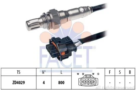 Датчик кислорода (лямбда-зонд) Opel Astra G, Vectra C 1.8 16V (10.7342) Facet FACET 107342