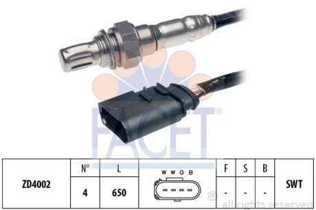 Датчик кисню (лямбда-зонд) Skoda Fabia 1.2 (06-14) (10.7585) Facet FACET 107585