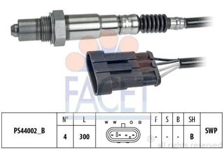 Датчик кислорода (лямбда-зонд) Doblo/Combo 05- 1.2-1.4i (10.8203) Facet FACET 108203
