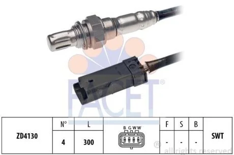 Датчик кислорода (лямбда-зонд) Citroen C3 12-/C4 14- 1.2 (10.8205) Facet FACET 108205